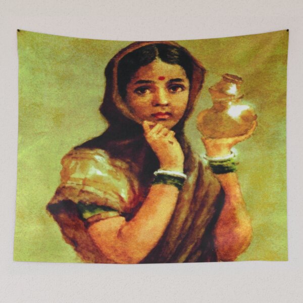 Item preview, Raja Ravi Varma's The Milkmaid designed and sold by mosfunky.