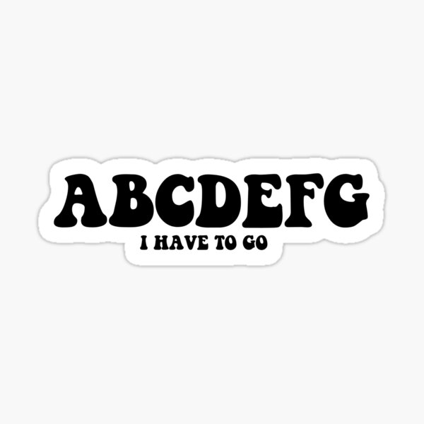 abcdefg alphabet | Sticker
