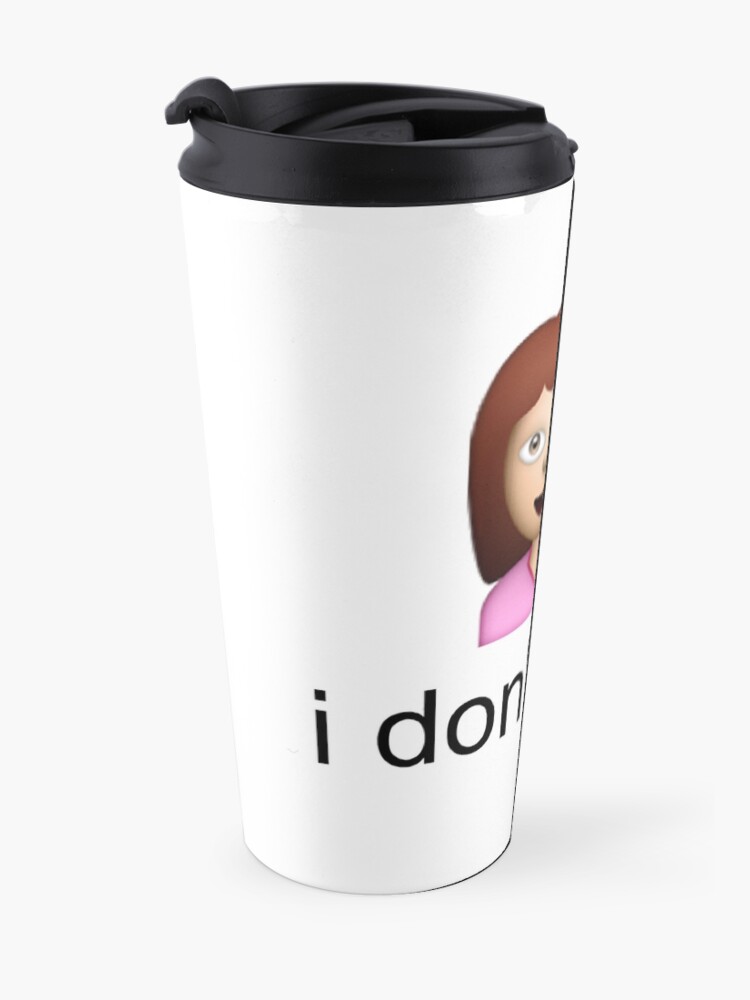 Alternate view of I DON'T CARE Travel Mug