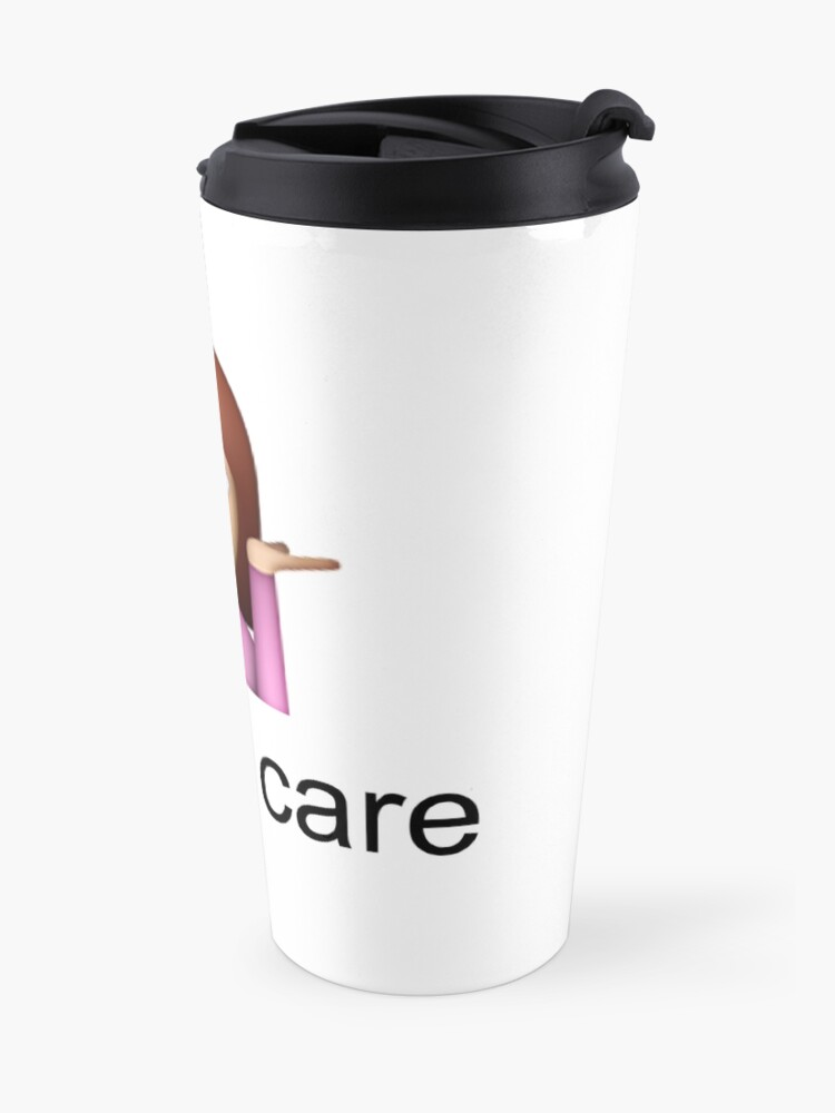 Alternate view of I DON'T CARE Travel Mug
