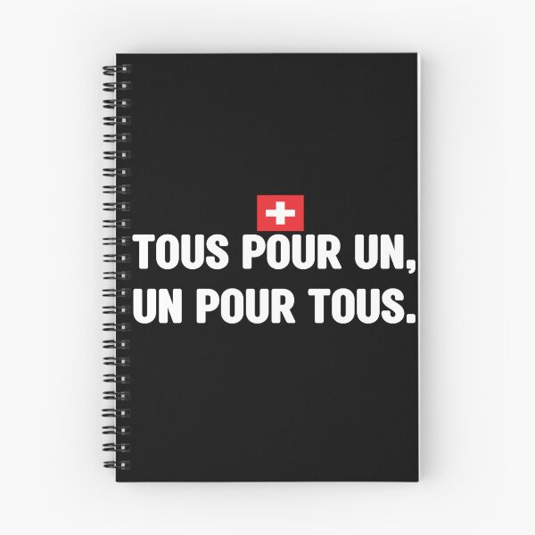 Artikelvorschau, Tous pour un, un pour tous. Inoffizielles Motto der Schweiz. Es bedeutet Einer für alle, alle für einen. Schweizer Nationalfeiertag. Fête nationale suisse entworfen und verkauft von Swissstore.