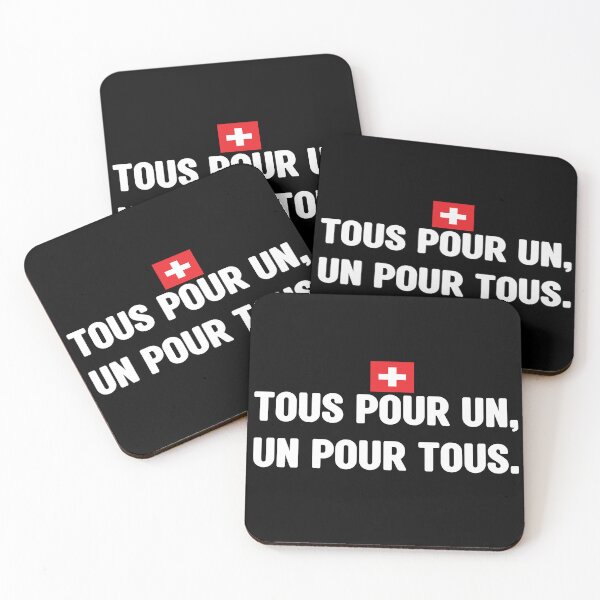 Item preview, Tous pour un, un pour tous. Unofficial motto of Switzerland. It means One for all, all for one.  Swiss national day. Fête nationale suisse designed and sold by Swissstore.