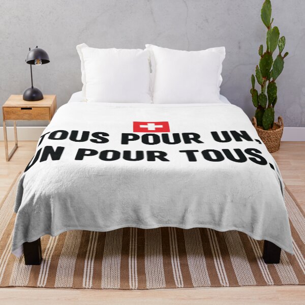 Item preview, Tous pour un, un pour tous. Unofficial motto of Switzerland. It means One for all, all for one.  Swiss national day. Fête nationale suisse designed and sold by Swissstore.
