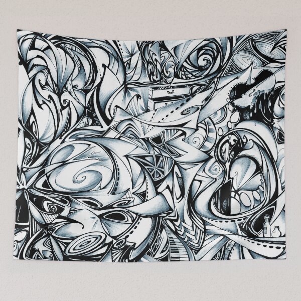 Item preview, The Paradox of Choice (Abstract Black and White) designed and sold by inkymoods.