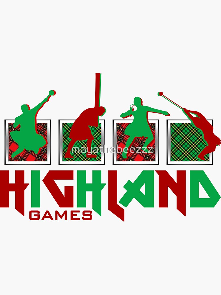 "Scottish Highland Games" Sticker for Sale by mayathebeezzz Redbubble