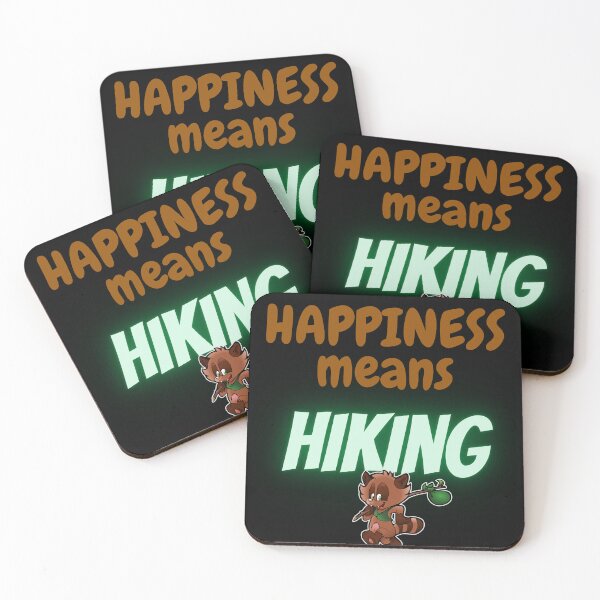 Item preview, Happiness means hiking : hiking : happy designed and sold by FLIRTAASAN.