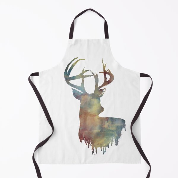 Artikelvorschau, Aquarell mehrfarbige Hirschsilhouette entworfen und verkauft von Inktown.