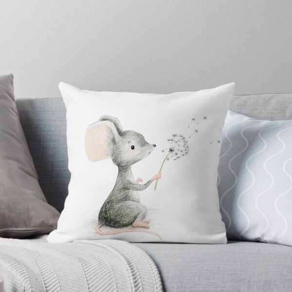 Artikelvorschau, Maus mit Pusteblume entworfen und verkauft von quiet-forest.