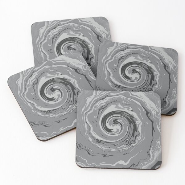 Item preview, Greyscale Liquid Swirls Retro Pattern designed and sold by JadedLilacsArt.