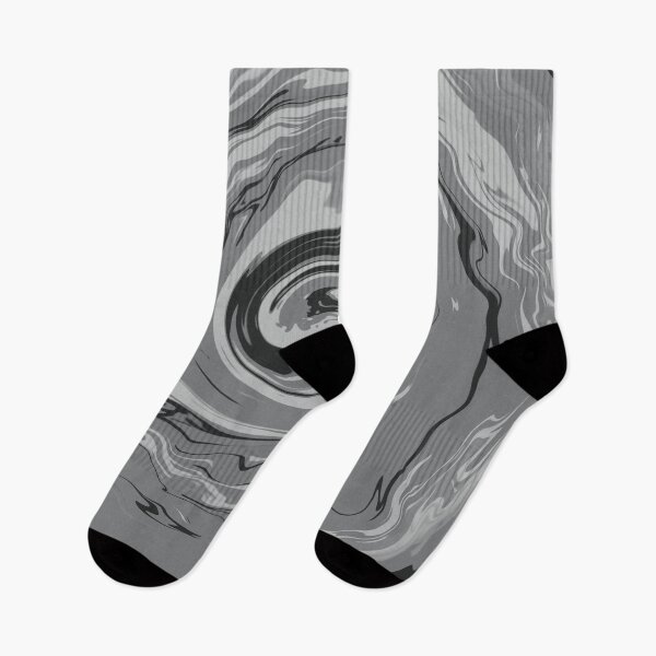 Item preview, Greyscale Liquid Swirls Retro Pattern designed and sold by JadedLilacsArt.