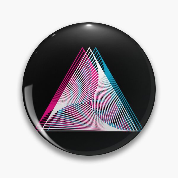 Item preview, Triangle geometry mandala of Stars in glitch effect designed and sold by PrintsyGal.