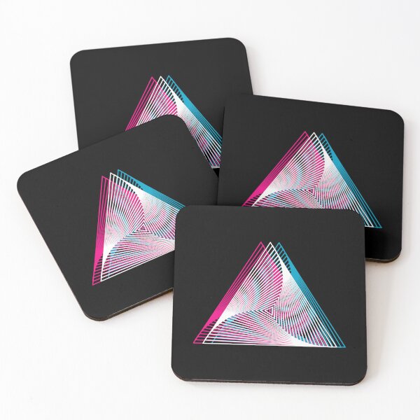Item preview, Triangle geometry mandala of Stars in glitch effect designed and sold by PrintsyGal.