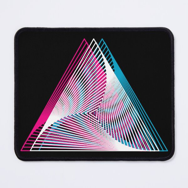 Item preview, Triangle geometry mandala of Stars in glitch effect designed and sold by PrintsyGal.