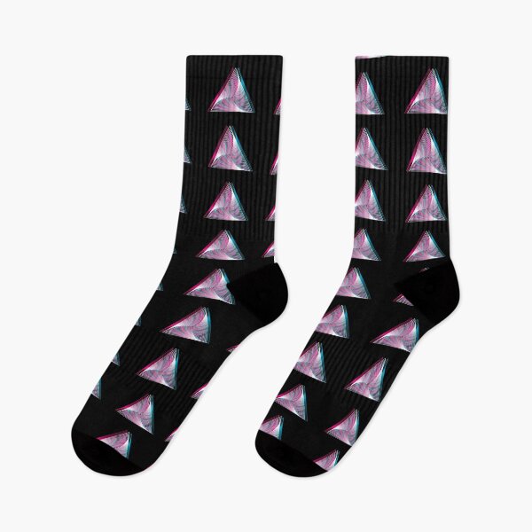 Item preview, Triangle geometry mandala of Stars in glitch effect designed and sold by PrintsyGal.