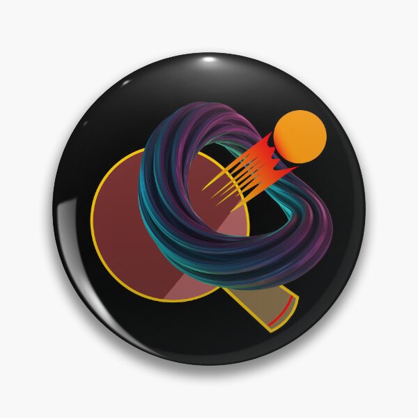 Item preview, Table tennis racket, ping pong ball with tail through abstract ring designed and sold by Bodino.
