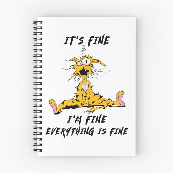 Item preview, It's fine, I'm Fine, Everything is fine funny cat tee designed and sold by ecomdesign.