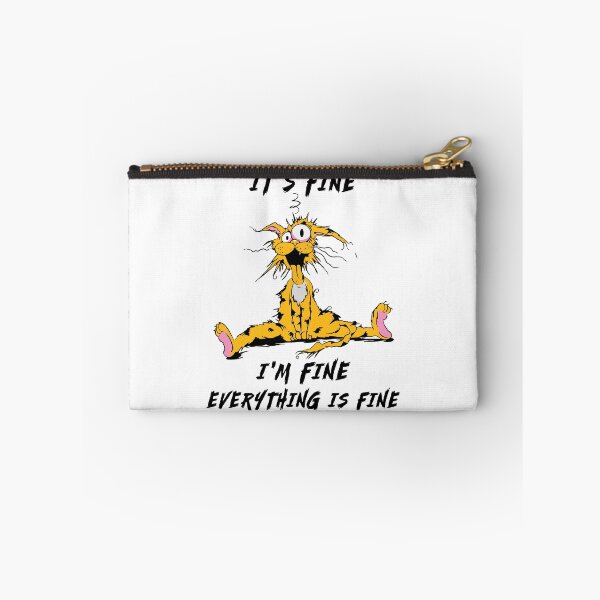 Item preview, It's fine, I'm Fine, Everything is fine funny cat tee designed and sold by ecomdesign.