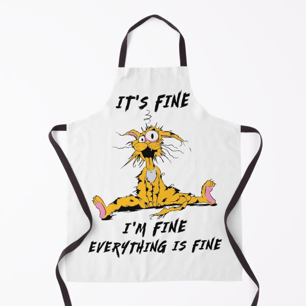 Item preview, It's fine, I'm Fine, Everything is fine funny cat tee designed and sold by ecomdesign.