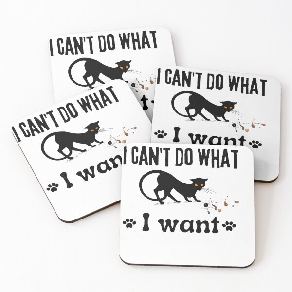 Item preview, Ican't do What I Want  Black Cat coffee  Funny My Cat designed and sold by ami28.