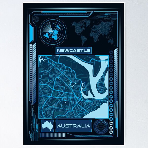 Item preview, NEWCASTLE MAP AUSTRALIA designed and sold by hatimelhag.