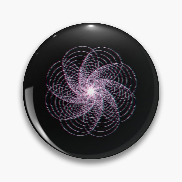 Item preview, Round flower mandala in glitch effect designed and sold by PrintsyGal.