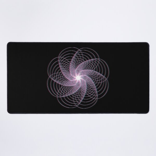 Item preview, Round flower mandala in glitch effect designed and sold by PrintsyGal.