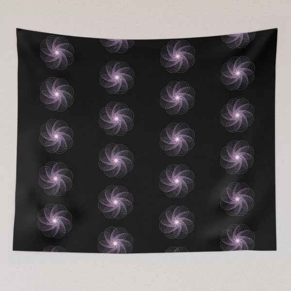 Item preview, Round flower mandala in glitch effect designed and sold by PrintsyGal.