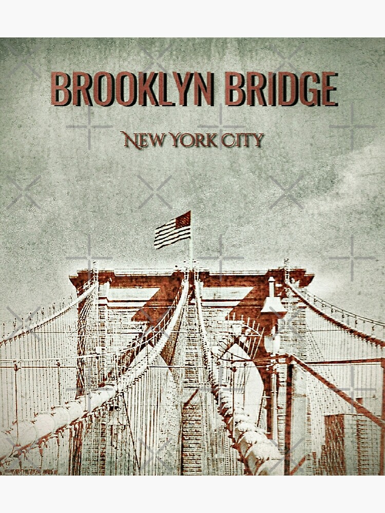 "Brooklyn Bridge Poster" Poster For Sale By Pretty-Bird | Redbubble