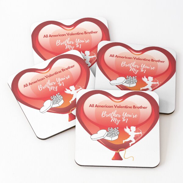 Item preview, All American Happy Day Valentine You're My #1 Brother  designed and sold by Darlene Douglas-Jackson.
