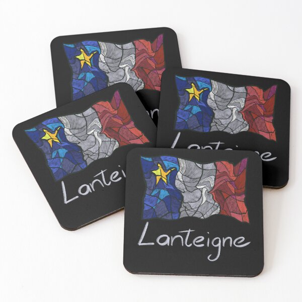 Item preview, Acadian Flag pastel liquid mosaic Lanteigne - Drapeau acadien mosaïque liquide pastel vitrail Lanteigne designed and sold by ColoursOfFrance.