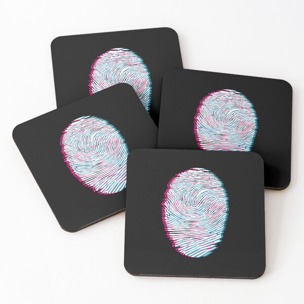Item preview, Fingerprint in glitch effect designed and sold by PrintsyGal.