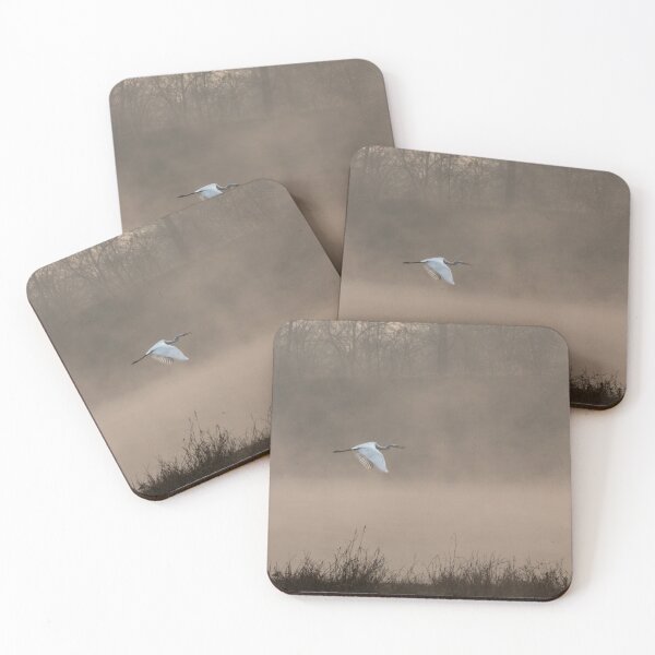 Item preview, Little egret in the fog designed and sold by pietrofoto.
