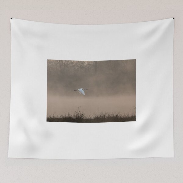 Item preview, Little egret in the fog designed and sold by pietrofoto.