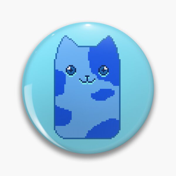Item preview, Kawaii Blue Pixel Cat Cartoon Style designed and sold by With Love, InspireMari.