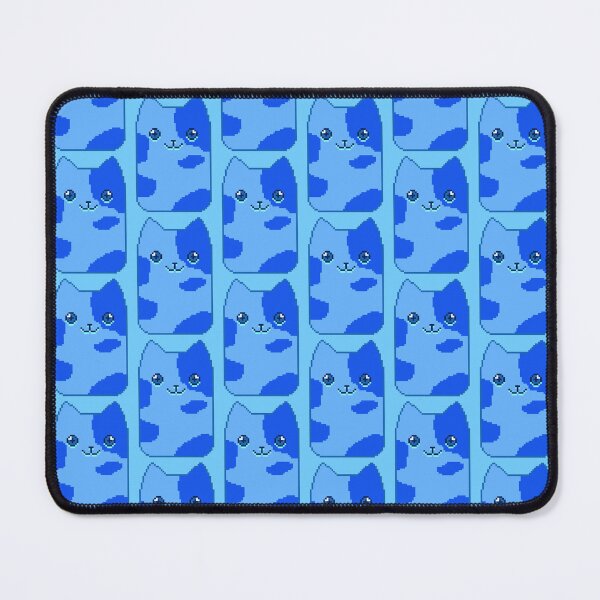 Item preview, Kawaii Blue Pixel Cat Cartoon Style designed and sold by With Love, InspireMari.