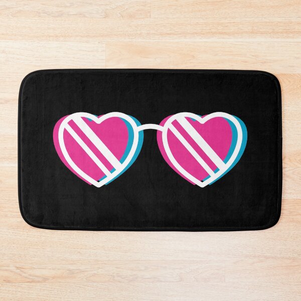 Item preview, Heart sunglasses in glitch effect designed and sold by PrintsyGal.