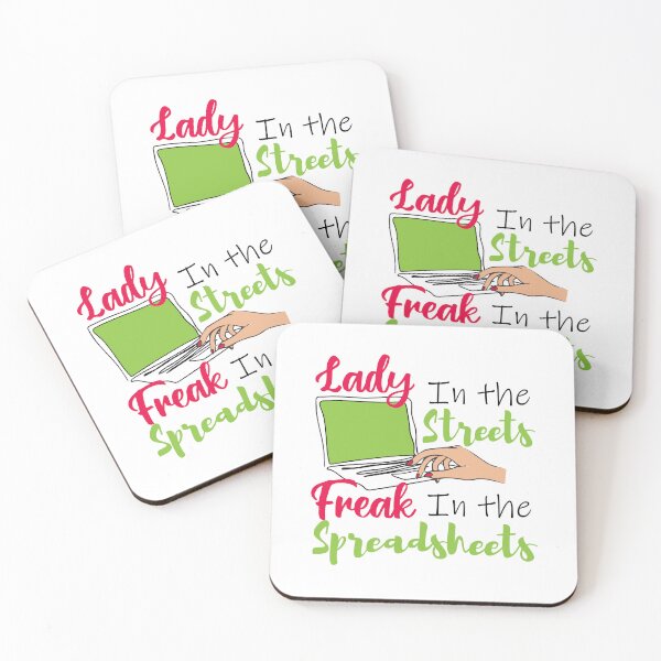 Item preview, Lady in the streets Freak in the spreadsheets, Funny Accountant women gift, Tax season Meme, Auditor Mug, Bookkeeper T-shirt designed and sold by Eddyed.