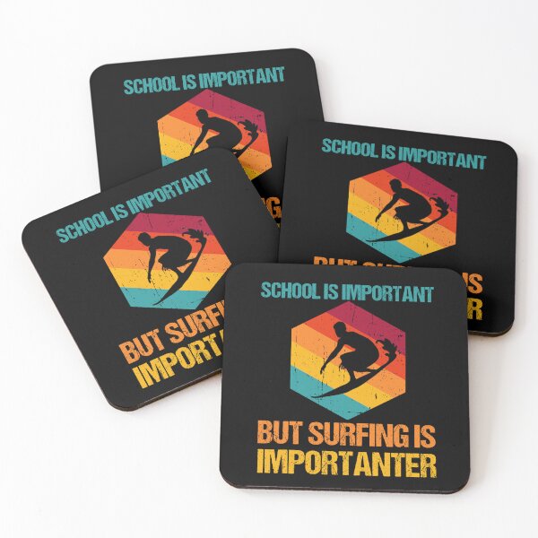 Item preview, School Is Important But Surfing Is Importanter | Sea lovers | Gift For Surfing Lovers | surfing vintage designed and sold by AMINE  ★★★★★.