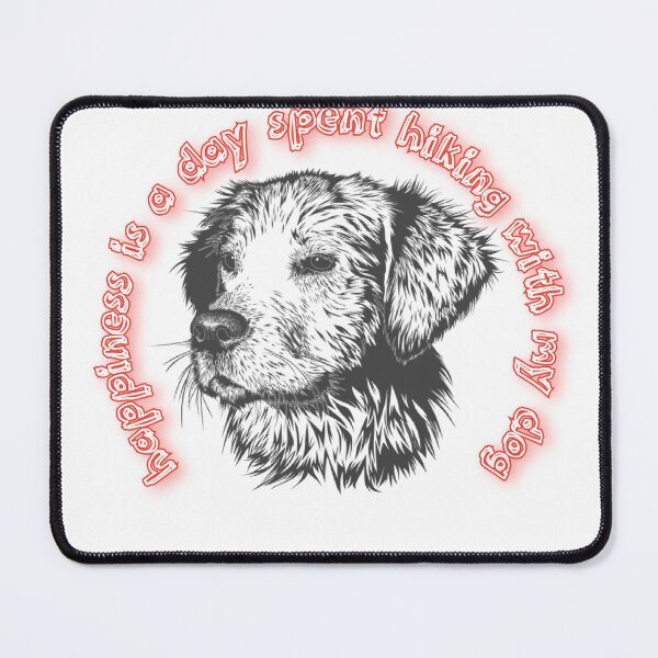 Item preview, happiness is a day spent hiking with my dog designed and sold by Zomazoz.
