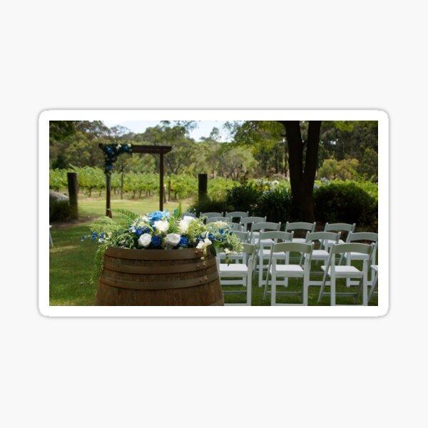 Vineyard Wedding by Adelaide Artist Avril Thomas at Magpie Springs Sticker