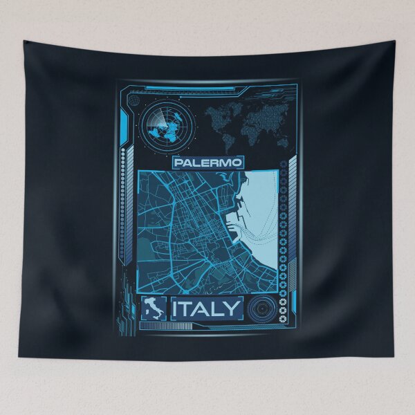 Item preview, PALERMO MAP ITALY designed and sold by hatimelhag.
