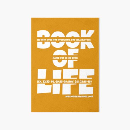 Book of Life - Christian  Art Board Print
