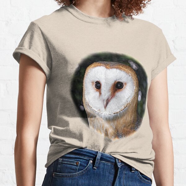Bright Eyed Owl - Round Design Classic T-Shirt