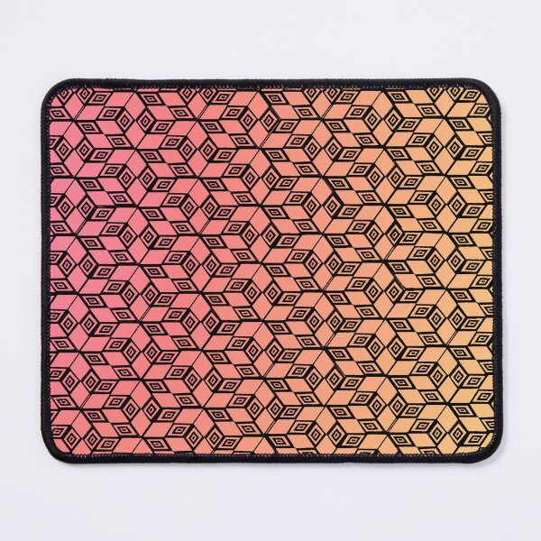 Item preview, Escher cubes drawn circle orange pink designed and sold by JcB-Arts.