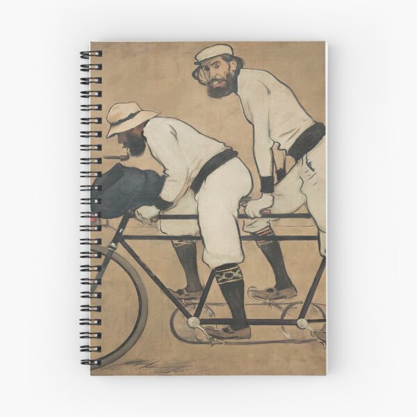 Item preview, Ramon Casas's Self-Portrait of Casas with Pere Romeau on a Tandem designed and sold by mosfunky.