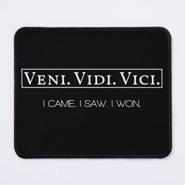 Item preview, White Veni. Vidi. Vici. I came. I saw. I won. Ceasar quote  designed and sold by WordsOf--Wisdom.