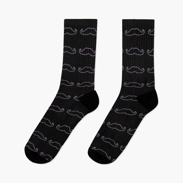 Item preview, moustache 2000s trend in glitch effect designed and sold by PrintsyGal.