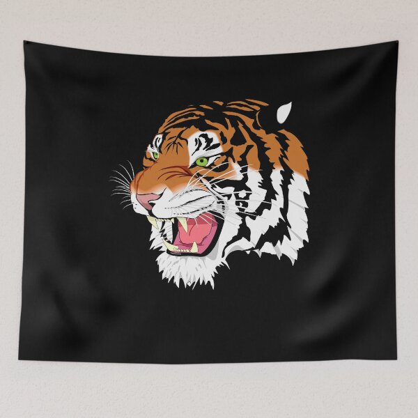 Item preview, Growling Mouth Open Bengal Tiger designed and sold by bitstudio.