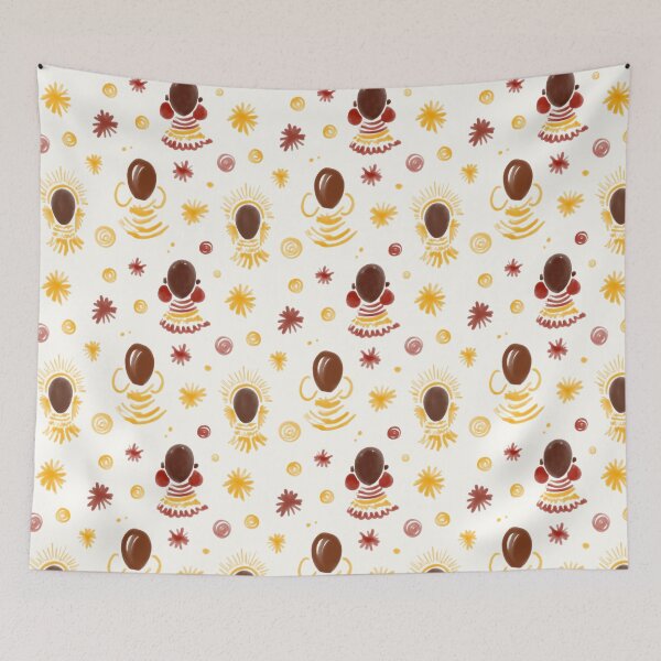 Item preview, African Queens Black woman Watercolor Pattern designed and sold by trajeado14.
