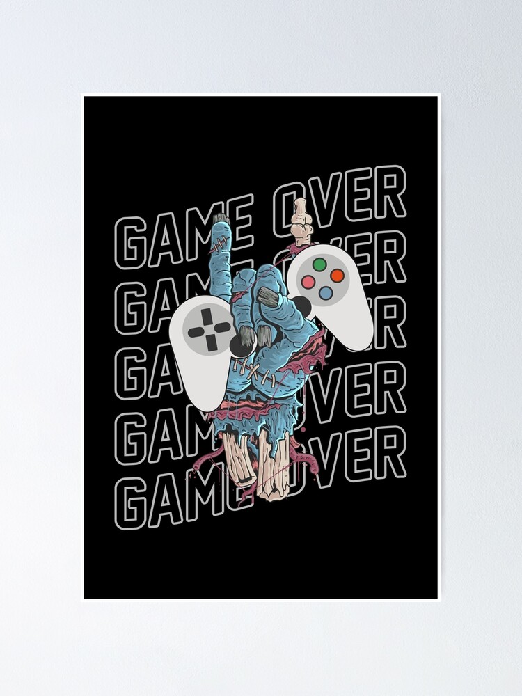  POSTER STOP ONLINE One More Life - Gaming Poster (Zombie Gamer  Hand holding Console Controller) (Size 24 x 36): Posters & Prints